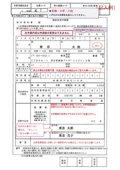 施設変更申請書